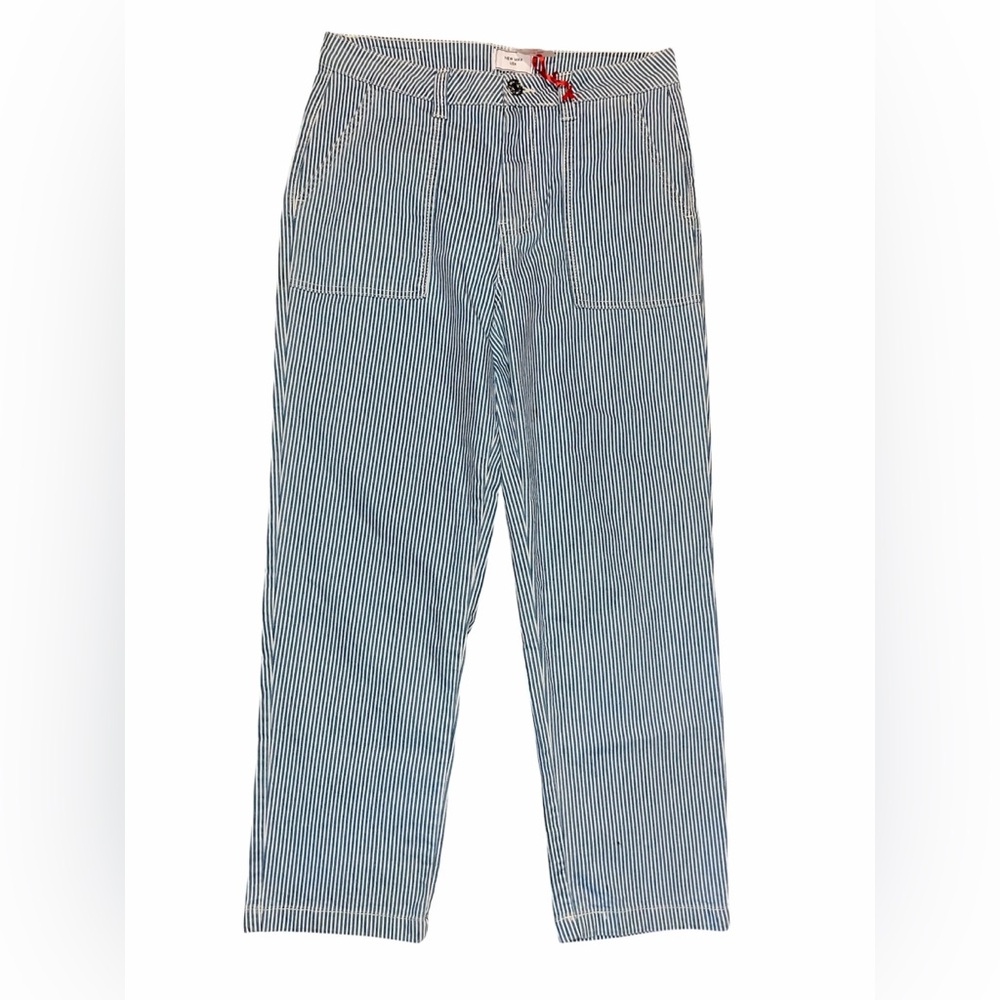 Striped Wide Leg Pants in Blue